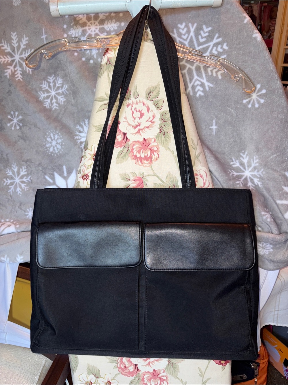 CHARTER CLUB Classic Black Women's Tote Bag - Sleek Everyday Carry -Charter Club